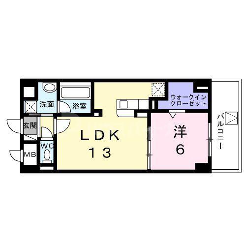 YS STATE 天王台(1LDK/6階)の間取り写真