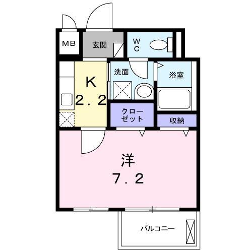 リバーサイド ガーデン(1K/3階)の間取り写真