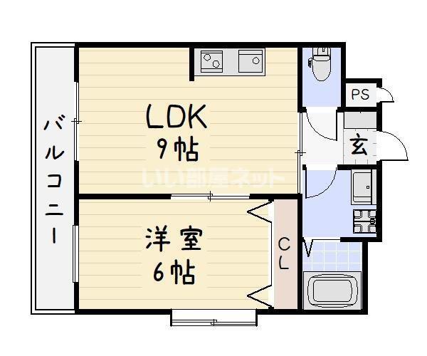 チャペルコンサート(1LDK/7階)の間取り写真