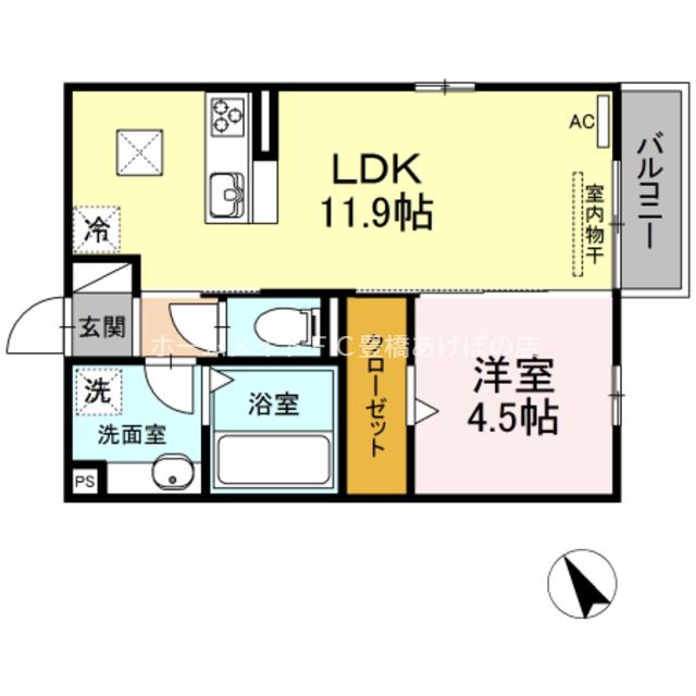 レガーロ(1LDK/2階)の間取り写真