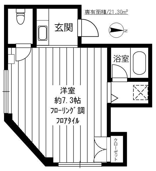 STAGE FUKASAWA(ワンルーム/3階)の間取り写真