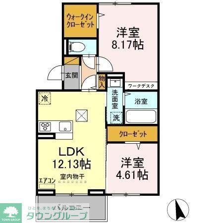 メゾン・アルカディア(2LDK/1階)の間取り写真