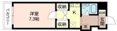 ピア新中野(1K/1階)の間取り写真