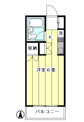 ティエンポ目白(1K/1階)の間取り写真