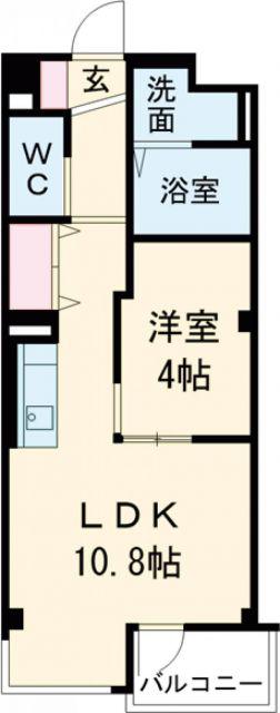 アニヴァーサリー27(1LDK/1階)の間取り写真