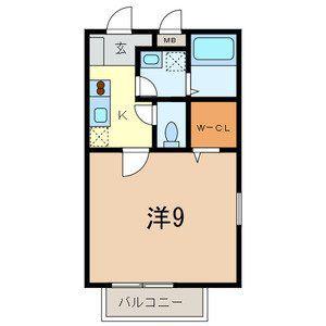 オリエンタル コスモ(1K/1階)の間取り写真