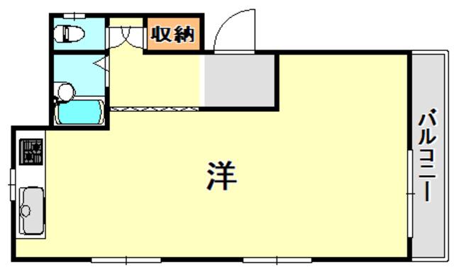 戎マンション(ワンルーム/2階)の間取り写真