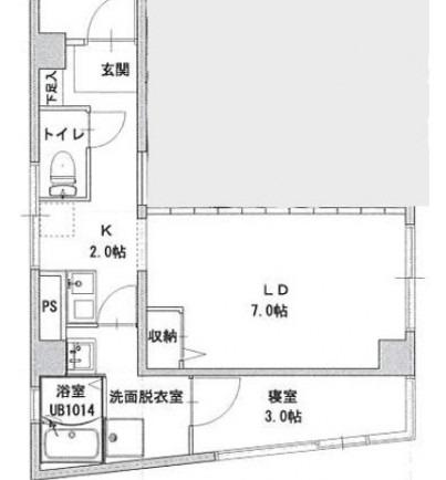 M TERRACE住吉(1LDK/4階)の間取り写真