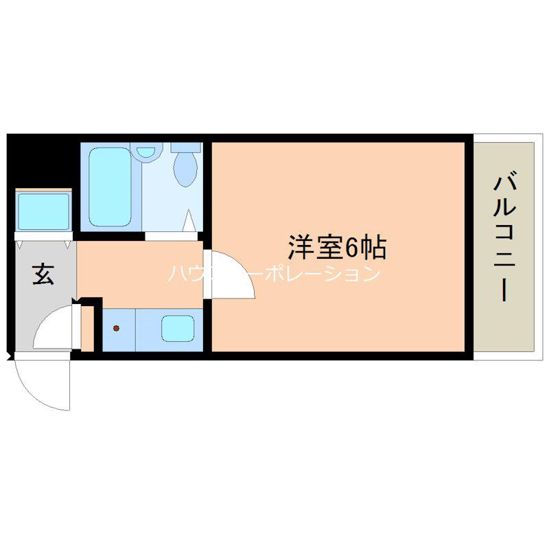 プラネット東塚口(1K/4階)の間取り写真