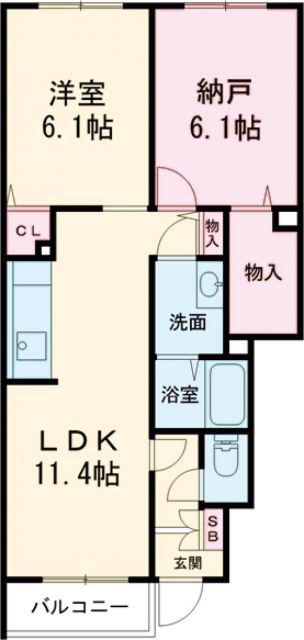コンフォールビアン(2LDK/1階)の間取り写真