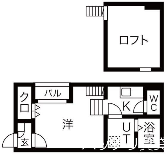サンブラスハイム大曽根(1K/1階)の間取り写真
