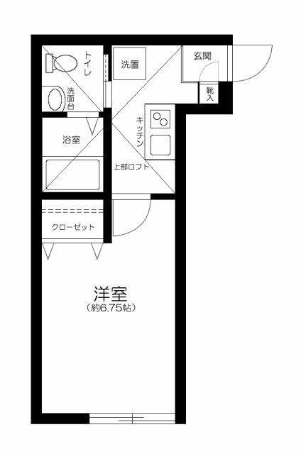 セリシール(1K/1階)の間取り写真