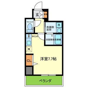 ONLYONEキセラ(ワンルーム/10階)の間取り写真