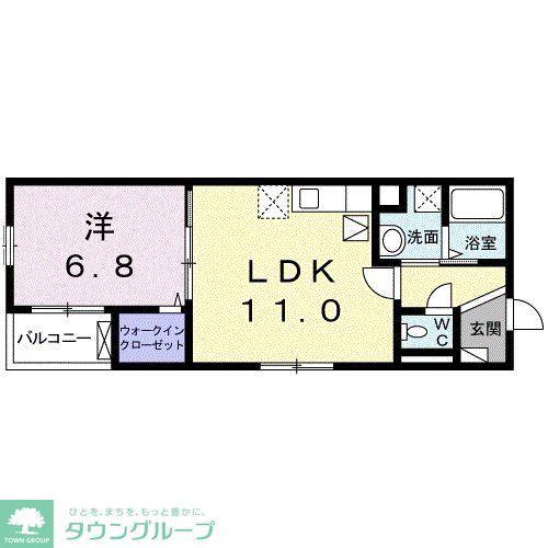 カーサ・アビII(1LDK/1階)の間取り写真