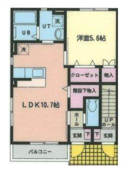アゼリア(1LDK/1階)の間取り写真