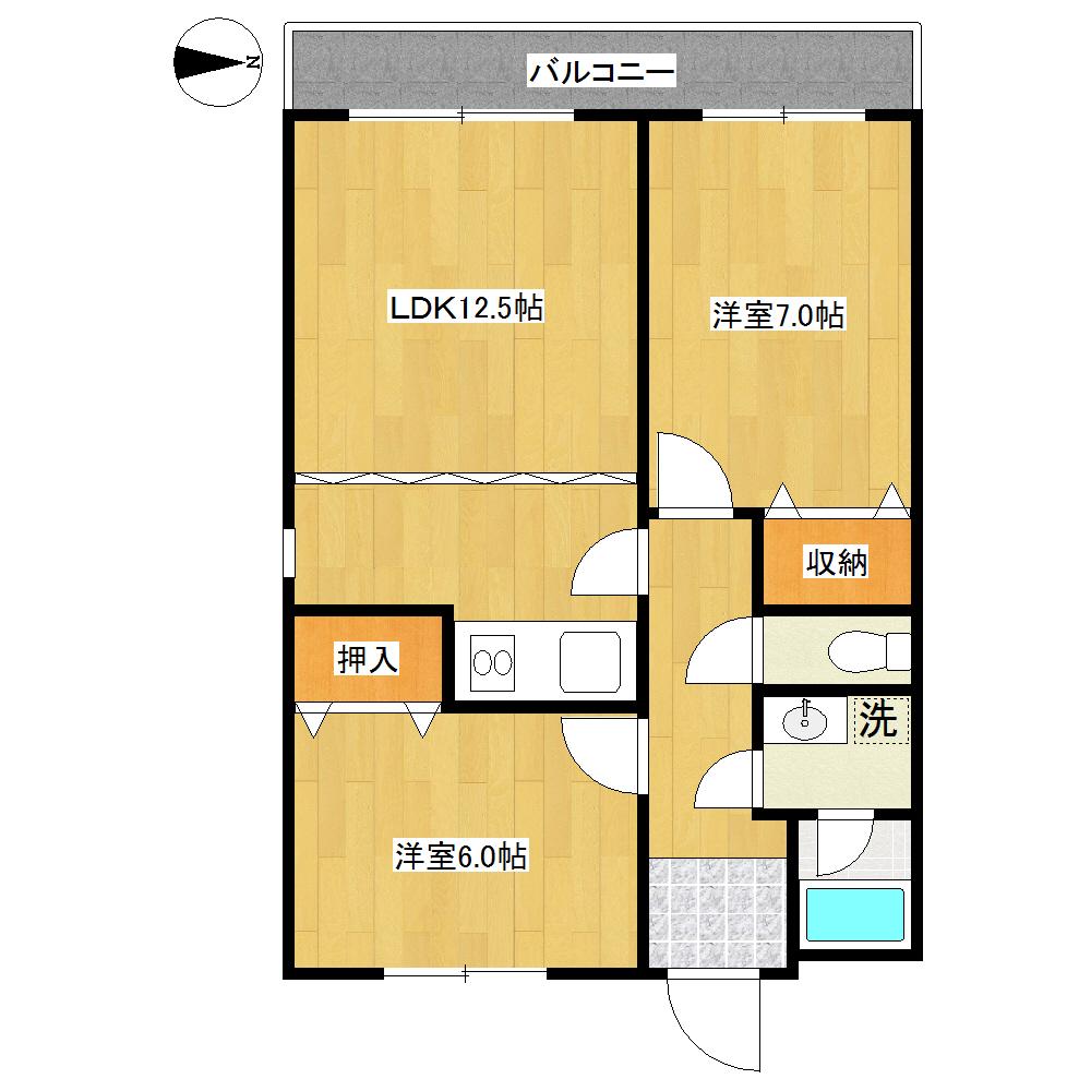 APARTMENT KAYA 田園調布(2LDK/3階)の間取り写真