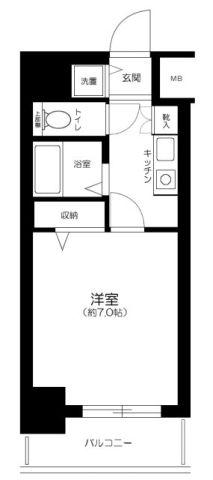 ステージファースト本駒込(1K/10階)の間取り写真