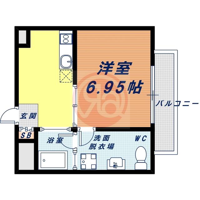 WT.NET.BLD(1K/2階)の間取り写真