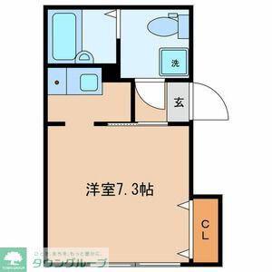 MODULOR豊島園(ワンルーム/2階)の間取り写真