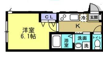 リープラス伊保駅前(1K/2階)の間取り写真