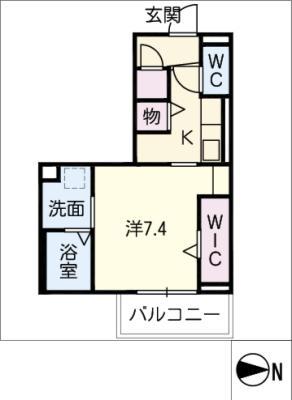 BELL・HOUSE 黒野(1K/3階)の間取り写真