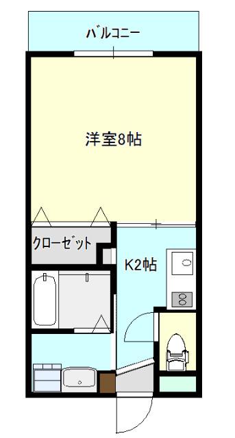COCOON41(1K/1階)の間取り写真