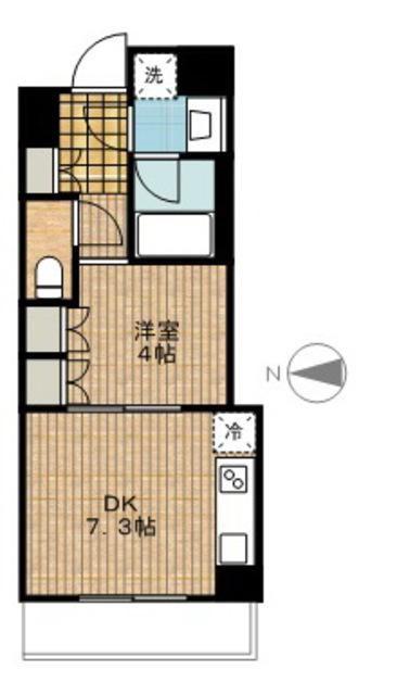 パークアクシス池田山(1DK/2階)の間取り写真