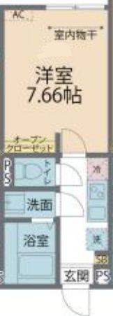 カインドネス柿生(1K/1階)の間取り写真
