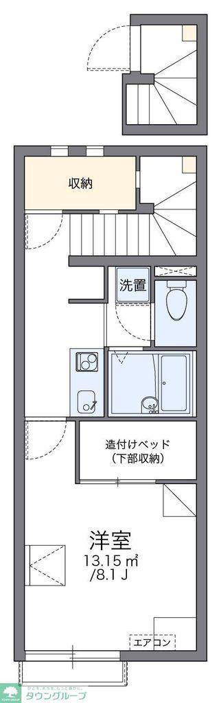レオネクストシュラインRED(1K/2階)の間取り写真