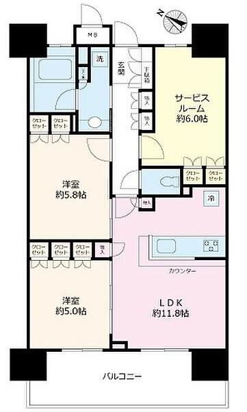 プレシス相模原(2SLDK/3階)の間取り写真
