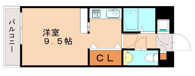 セントフォーラム原町(ワンルーム/2階)の間取り写真