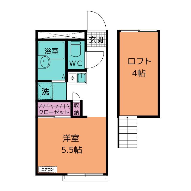 コンフォール淵野辺(ワンルーム/1階)の間取り写真