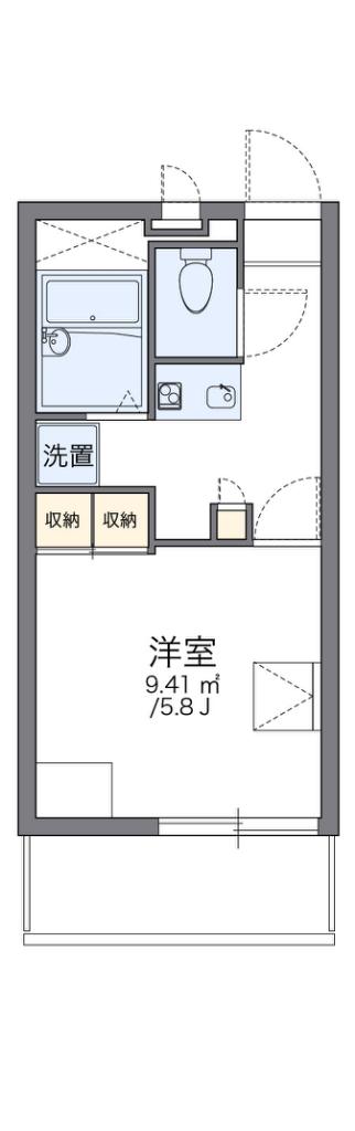 レオパレスクララ九条(1K/1階)の間取り写真