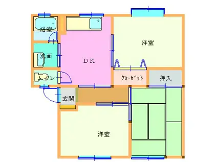 ハイツ篠崎II(3DK/2階)の間取り写真