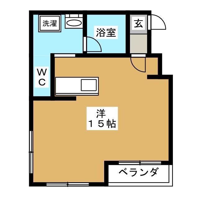井上マンション(ワンルーム/2階)の間取り写真