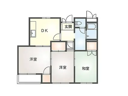 ラ・メゾン・ラフィネA(3DK/2階)の間取り写真