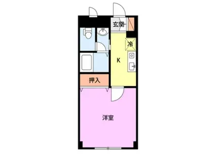 アバンウェル細貝(1K/2階)の間取り写真