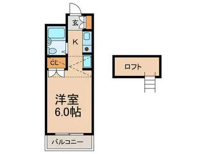 プリンス小束山(1K/5階)の間取り写真