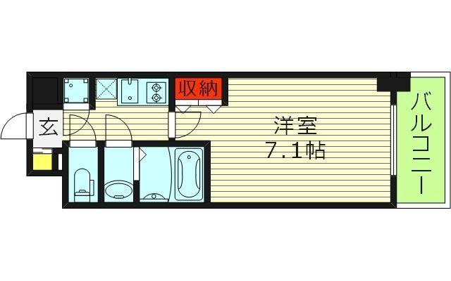 セレニテ京橋クレア(1K/14階)の間取り写真
