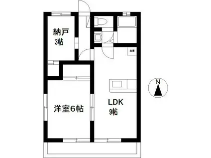 金井泉ビル(1SLDK/2階)の間取り写真