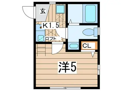 コルージャ(1K/2階)の間取り写真