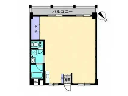 世利ビル(ワンルーム/2階)の間取り写真