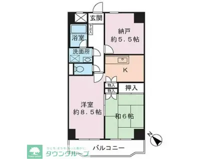 ビコラかしわ台(2SK/5階)の間取り写真