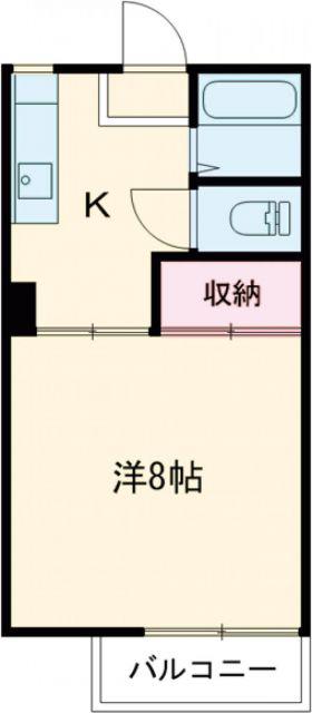 シティパルK(1K/1階)の間取り写真