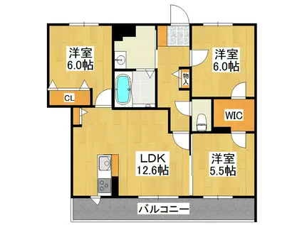モンテ つくば(3LDK/3階)の間取り写真