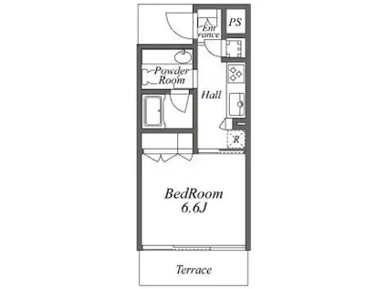 ユーレジデンス桜新町(1K/1階)の間取り写真