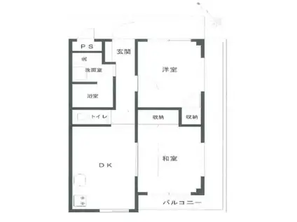 グリーンピア(2DK/2階)の間取り写真