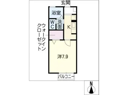 コーポみづき(1K/1階)の間取り写真