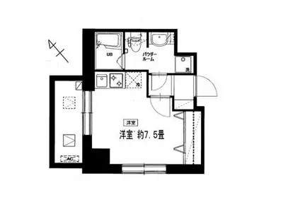 エコロジー目黒青葉台プロセンチュリー(1K/5階)の間取り写真
