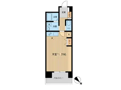 六本木ライズハウス(ワンルーム/6階)の間取り写真